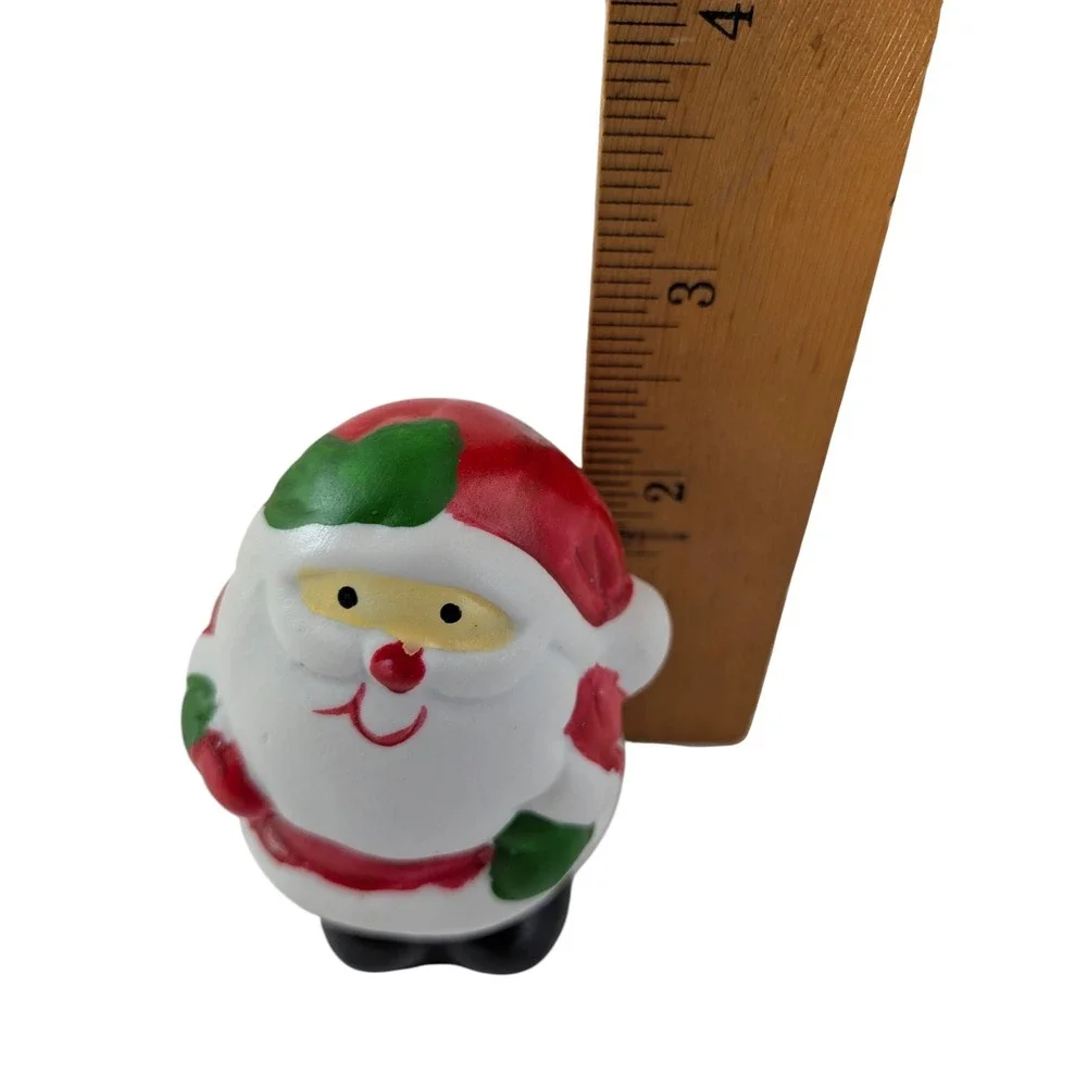 Hand Painted Porcelain Santa Napkin Rings Set of 4 Christmas Holiday Decor Boxed